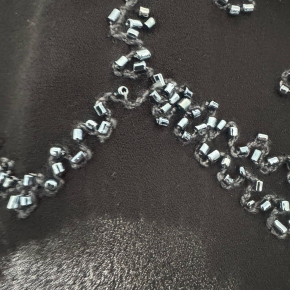 Express Black Fringe and Beaded Tank Top Size S - Picture 5 of 8